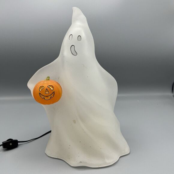 Vtg Ghost Light Up Dept 56 Acrylic Blow Mold Color Changing Halloween Decor 12"T - Picture 12 of 17